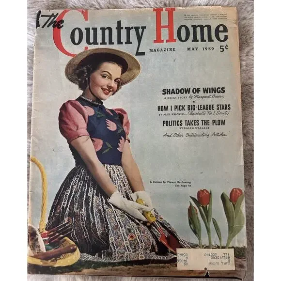 The Country Home Magazine May 1939 Vintage Garden Cover Americana Decor - Picture 2 of 2